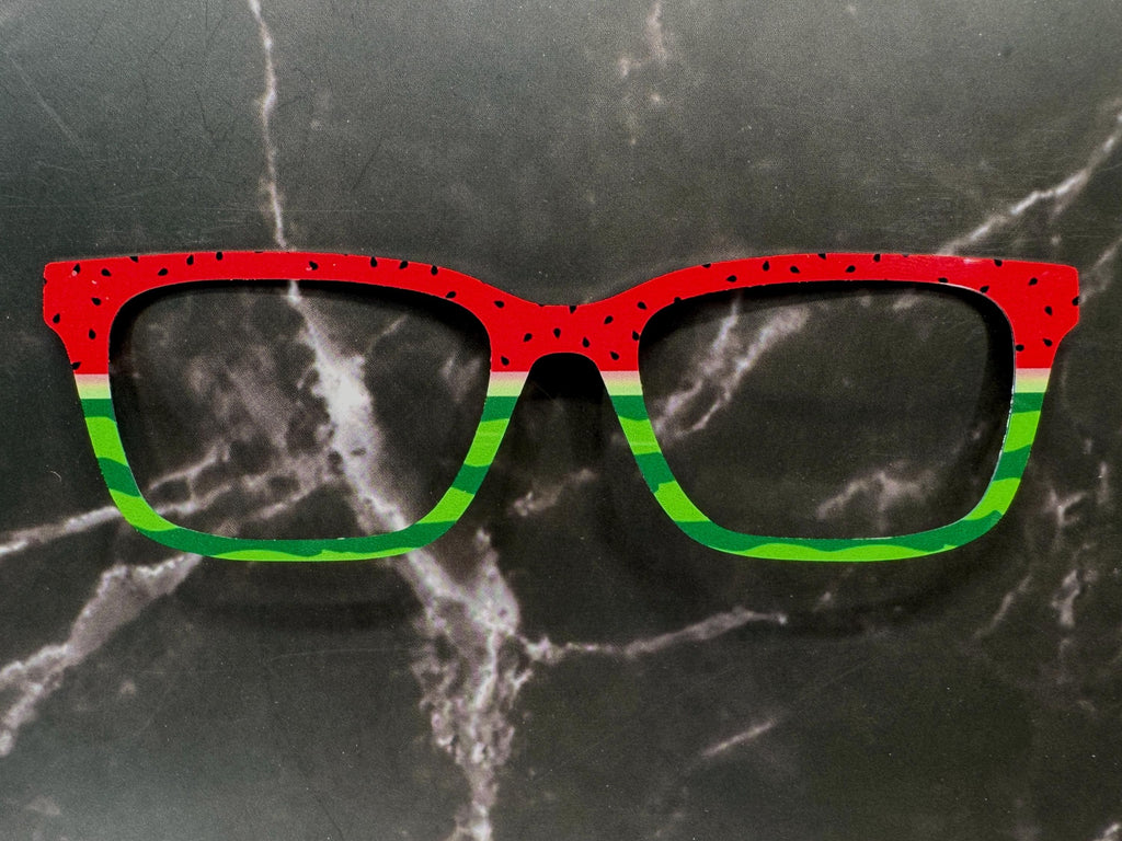 Slice of Summer – Watermelon-Themed Lightweight, thin, Metal Magnetic Toppers for Pair Eyewear | Fast shipping. Pefect picnic top frame