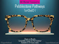 Pebblestone Pathways - Tortoiseshell inspired sublimation printed metal magnetic toppers for pair eyewear. Fast Shipping - Metal Toppers