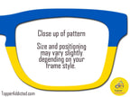 Ukrainian Flag Topper for Pair Eyewear Compatible, Metal top frames