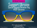 Ukrainian Flag Topper for Pair Eyewear Compatible, Metal top frames