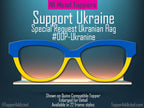 Ukrainian Flag Topper for Pair Eyewear Compatible, Metal top frames