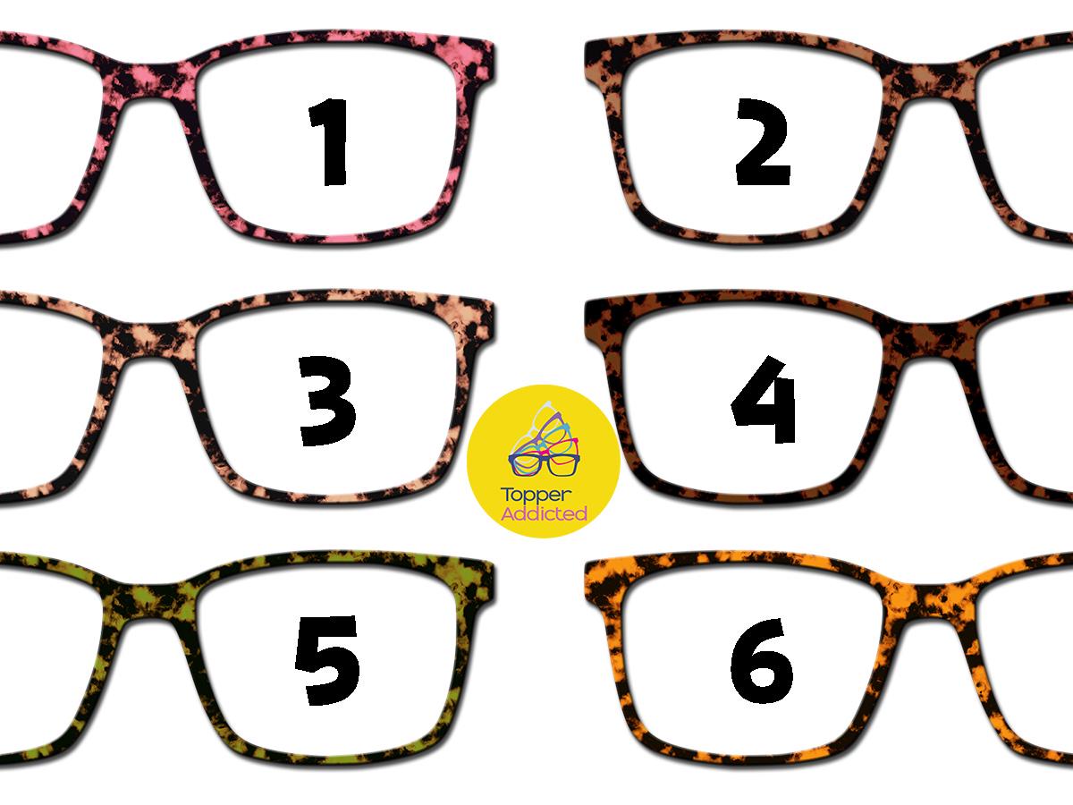 Classic Tortoiseshell Collection #3 – 12 Bold Tortoise Shell Styles – Metal Magnetic Toppers for Pair Eyewear - Daily Wear Toppers