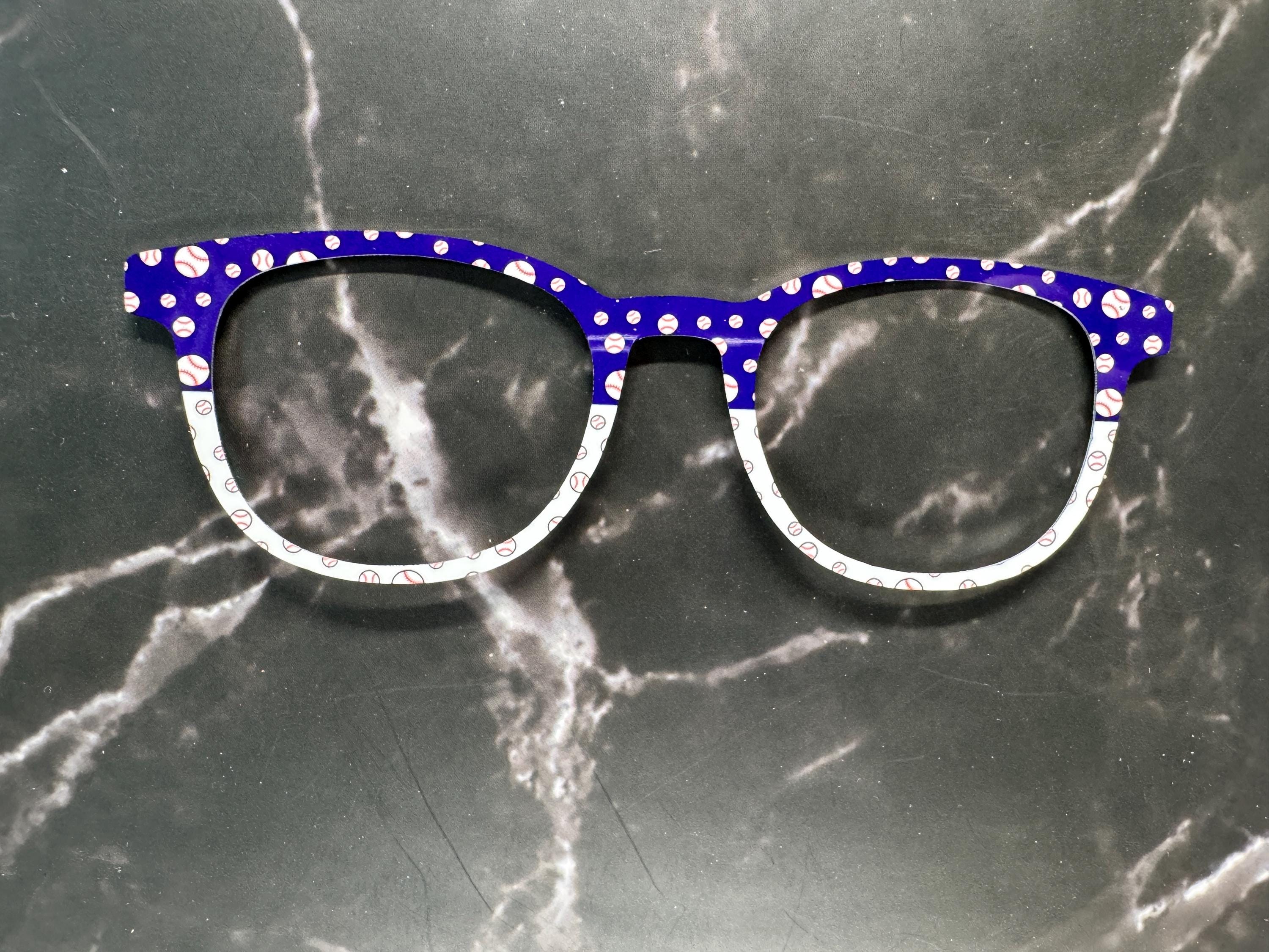 Custom Baseball Polka Dot Magnetic Toppers for Pair Eyewear | Team Color Glasses Accessories | Little League, MLB, College Fan Gift
