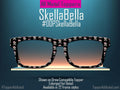 SkellaBella Metal Topper | Skulls & Pink Bows Magnetic Eyewear Topper | Fits All Pair Eyewear Frames | Pirate Fun and Cute - Fast Shipping