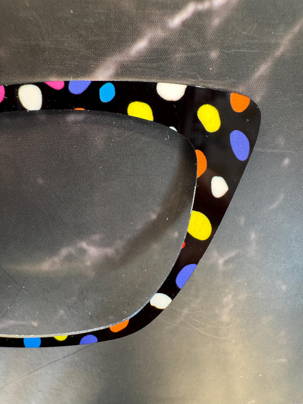 Colorful Dots, Colorful Polka dots are confetti on your face for Pair Eyewear Magnetic Glasses Toppers. Fast Shipping -beautiful bright look