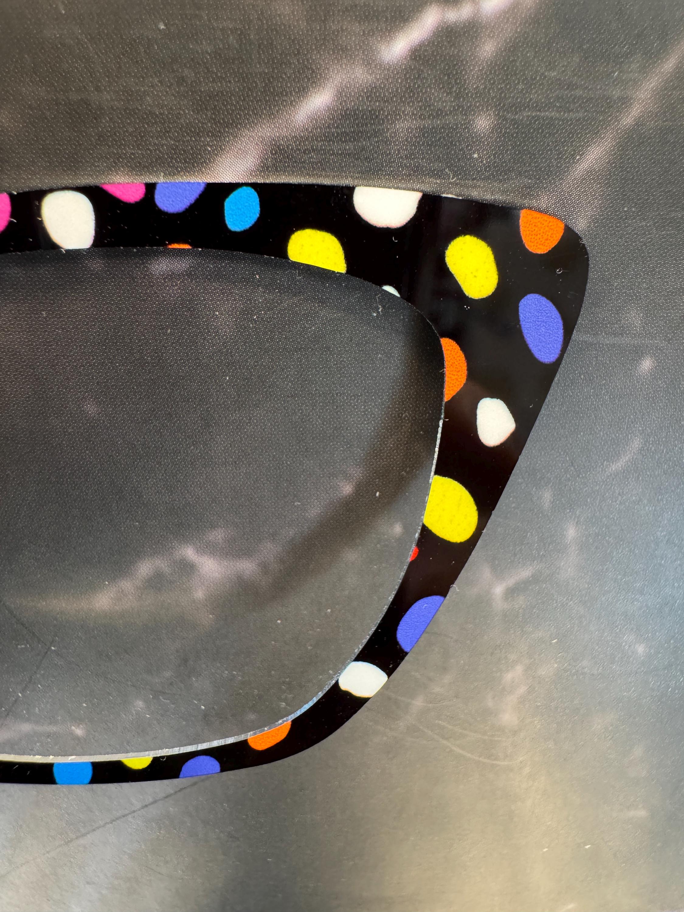 Colorful Dots, Colorful Polka dots are confetti on your face for Pair Eyewear Magnetic Glasses Toppers. Fast Shipping -beautiful bright look