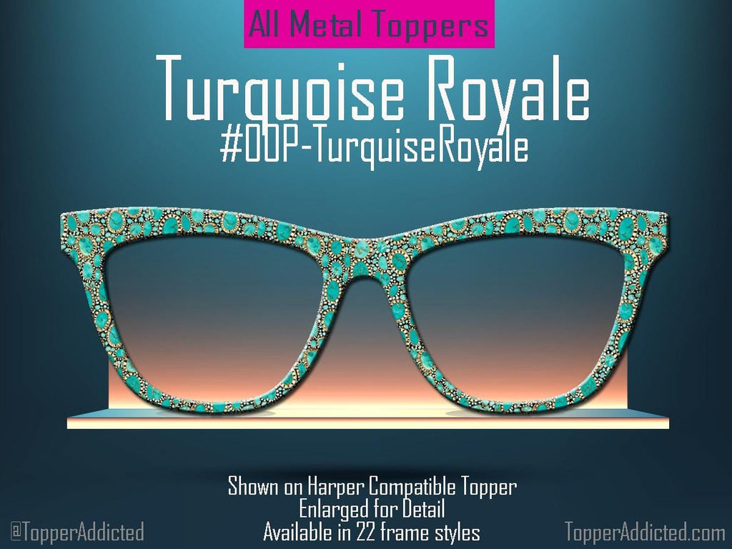 Turquoise Royale Magnetic Glasses Topper | Southwestern Print