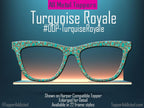 Turquoise Royale Magnetic Glasses Topper | Southwestern Print