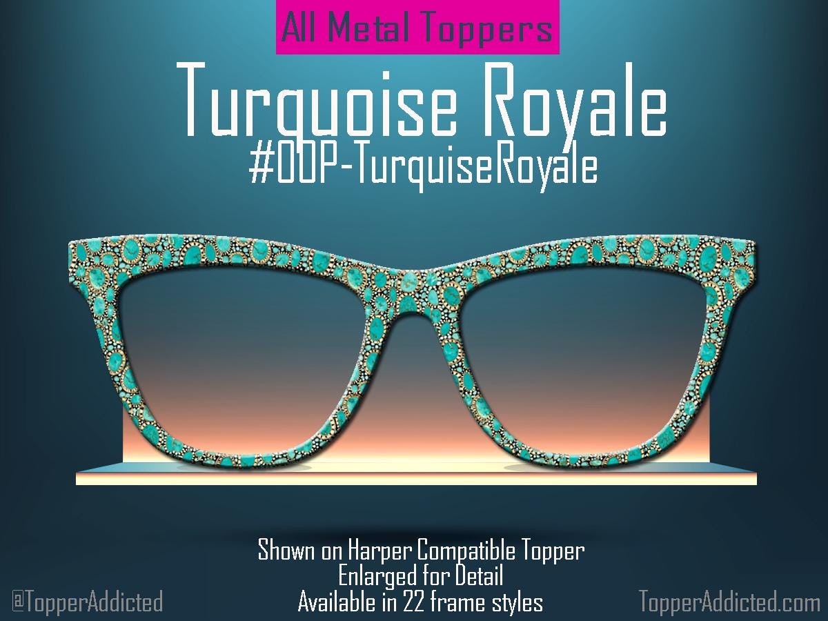 Turquoise Royale Magnetic Glasses Topper | Southwestern Print