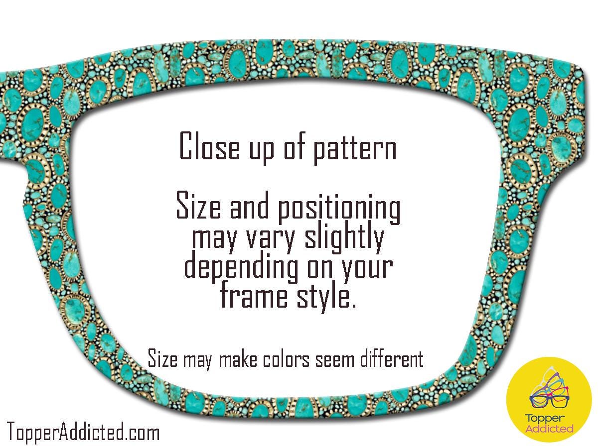 Turquoise Royale Magnetic Glasses Topper | Southwestern Print