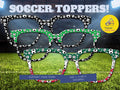 Custom Soccer Toppers for Pair Eyewear Personalized Team Color Glasses Soccer Mom Accessories for Players Fans Coaches