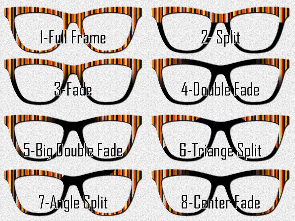 Autumn Stripes Metal Magnetic Topper for Pair Eyewear Glasses – Fall Color Glasses Accessory for men & women with Seasonal Style. Ships Fast