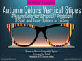 Autumn Stripes Metal Magnetic Topper for Pair Eyewear Glasses – Fall Color Glasses Accessory for men & women with Seasonal Style. Ships Fast