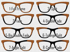 Orange and Black Diamonds Metal Magnetic Topper for Pair Eyewear Glasses – Halloween Glasses Topper with Vintage Diamond Pattern