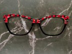 Patchwork of Love - Valentines Day - Pair Eyewear Compatible Metal Magnetic Toppers