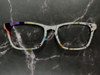 Funky and Bright Abstract Art on Pair Eyewear Compatible Toppers - Kandinsky's "Composition VIII" magnetic metal topper. Fast Ship from USA