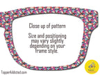 Floral Sugar Skulls Toppers for Pair Eyewear Custom Magnetic Metal Glasses Fronts with 8 Fade and Split Styles Día de los Muertos Vibe