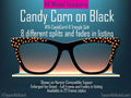 Candy Corn Halloween Toppers for Pair Eyewear Custom Magnetic Metal Glasses Fronts with 8 Fade and Split Styles Trick or Treat Vibes