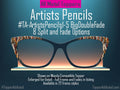 Artists Pencils Metal Magnetic Topper for Pair Eyewear Glasses – Colorful Art Glasses Accessory for Teachers, Artists, and Creatives