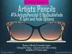 Artists Pencils Metal Magnetic Topper for Pair Eyewear Glasses – Colorful Art Glasses Accessory for Teachers, Artists, and Creatives