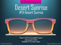 Desert Sunrise metal magnetic glasses topper compatible with all Pair Eyewear frame styles in a bold sunrise inspired design