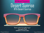 Desert Sunrise metal magnetic glasses topper compatible with all Pair Eyewear frame styles in a bold sunrise inspired design