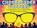 Cheer team colors toppers for Pair Eyewear compatible magnetic glasses accessories cheerleader glasses toppers school spirit eyewear Mom