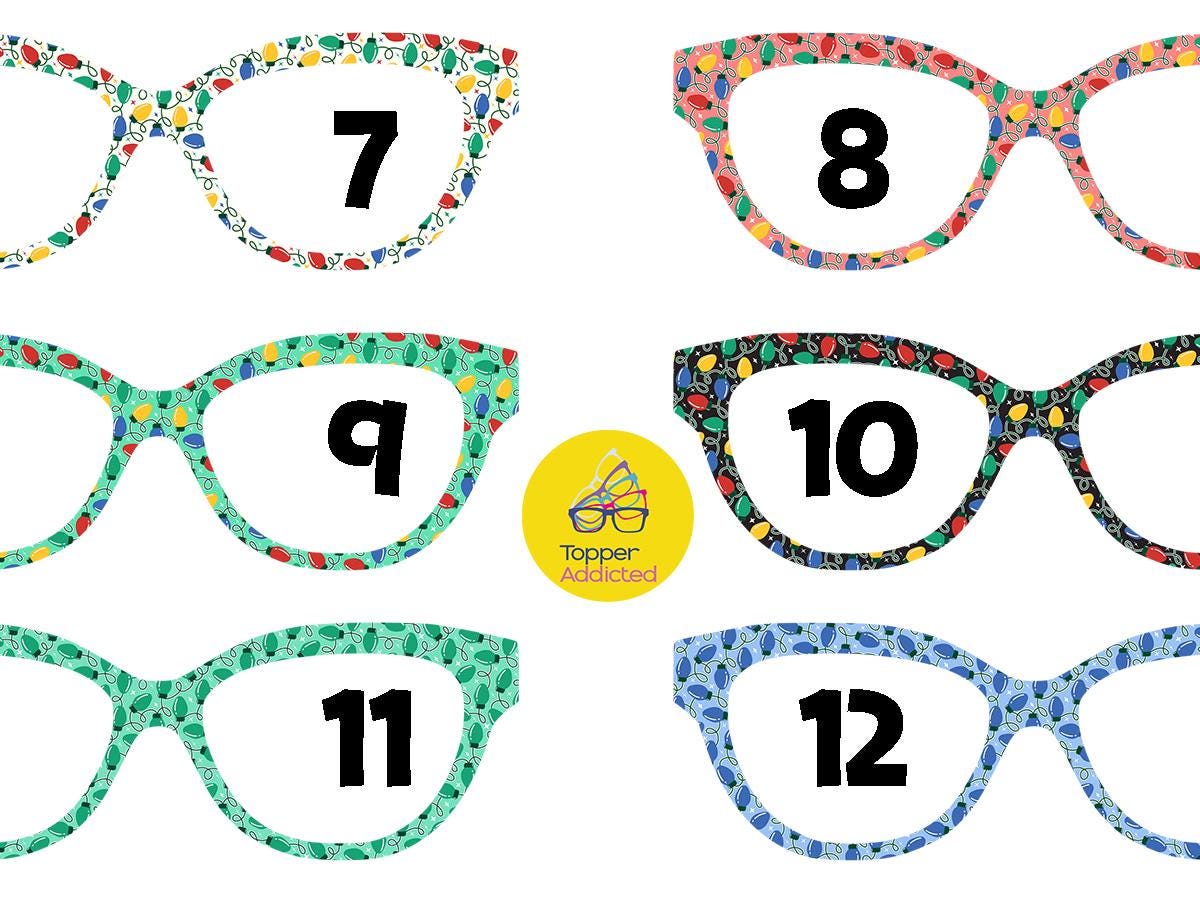 Christmas Lights magnetic toppers for Pair Eyewear holiday glasses accessories festive frame toppers in metal fast shipping for the Holiday