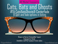 Cats Bats Ghosts Pair Eyewear Compatible Toppers Metal Halloween Frames Split Fade Options Magnetic Metal in Orange and Black