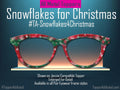Snowflakes Christmas Pair Eyewear Toppers Red Green Holiday Frames Metal Magnetic Glasses Covers Topper Addicted