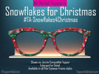Snowflakes Christmas Pair Eyewear Toppers Red Green Holiday Frames Metal Magnetic Glasses Covers Topper Addicted