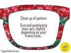 Snowflakes Christmas Pair Eyewear Toppers Red Green Holiday Frames Metal Magnetic Glasses Covers Topper Addicted