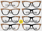 Owls & Candles Halloween Glasses Toppers, Metal Magnetic Pair Eyewear Accessories, Spooky Tree Pattern, Splits and Fades - Fast Shipping