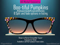 Boo-tiful Pumpkins Halloween Magnetic Topper for Pair Eyewear Compatible Frames | Colorful Jack O Lantern Pattern with Split and Fade Option