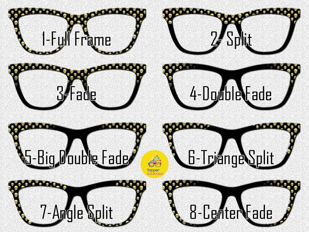 Skulls of Splendor for Pair Eyewear Glasses | Gothic Gold Skull Toppers Magnetic Frames Lightweight Metal Magnetic Toppers- Fast Shipping