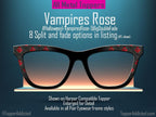 Vampires Rose Toppers | Gothic Rose Toppers for Pair Eyewear Lightweight Metal Magnetic Toppers- Fast Shipping