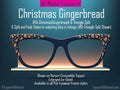 Christmas Gingerbread Pair Eyewear Toppers – Holiday Metal Magnetic Pair Toppers – Gingerbread Man Cookie Candy Cane Xmas Pattern