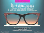 Dark Aristocracy Gothic Skull Magnetic Toppers for Pair Eyewear – Halloween Toppers with Fade or Split Styles and fast shipping.