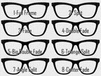 Bat Blackout Halloween Magnetic Topper for Pair Eyewear Compatible Frames | Black Bat Pattern with Split and Fade Options