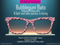Bubblegum Bats Halloween Magnetic Topper for Pair Eyewear Compatible Frames | Pink Bat Pattern with Split and Fade Options - fast shipping