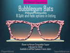 Bubblegum Bats Halloween Magnetic Topper for Pair Eyewear Compatible Frames | Pink Bat Pattern with Split and Fade Options - fast shipping
