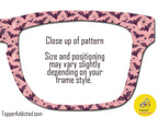 Bubblegum Bats Halloween Magnetic Topper for Pair Eyewear Compatible Frames | Pink Bat Pattern with Split and Fade Options - fast shipping