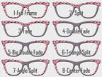 Bubblegum Bats Halloween Magnetic Topper for Pair Eyewear Compatible Frames | Pink Bat Pattern with Split and Fade Options - fast shipping