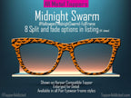 Midnight Swarm Bat Glasses | Halloween Bat Toppers for Pair Eyewear Magnetic Frames Lightweight Metal Topper Frames - Fast Shipping