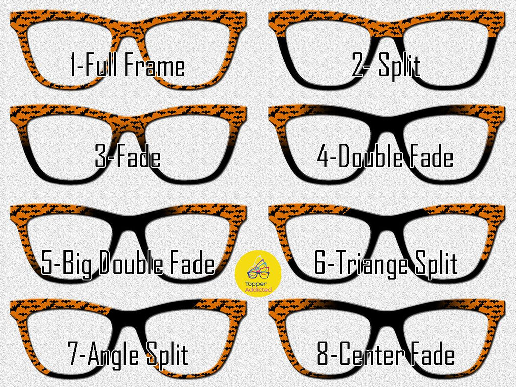Midnight Swarm Bat Glasses | Halloween Bat Toppers for Pair Eyewear Magnetic Frames Lightweight Metal Topper Frames - Fast Shipping
