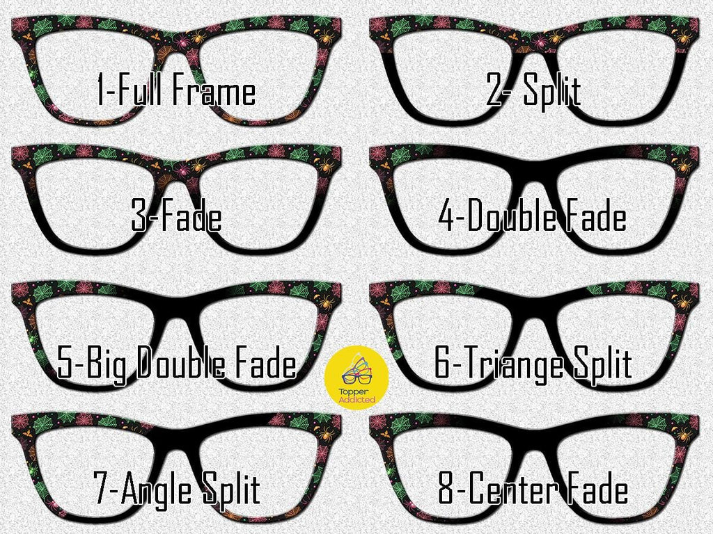 Neon Nightmare Webs Pair Toppers | Colorful Spiderweb Toppers for Pair Eyewear Magnetic Frames Lightweight Metal Topper Frames Fast Shipping