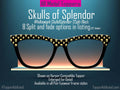 Skulls of Splendor for Pair Eyewear Glasses | Gothic Gold Skull Toppers Magnetic Frames Lightweight Metal Magnetic Toppers- Fast Shipping
