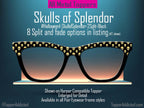 Skulls of Splendor for Pair Eyewear Glasses | Gothic Gold Skull Toppers Magnetic Frames Lightweight Metal Magnetic Toppers- Fast Shipping