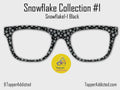 Snowflakes Collection 1 metal magnetic toppers for Pair Eyewear • Christmas winter holiday snowflake toppers • split fade options available