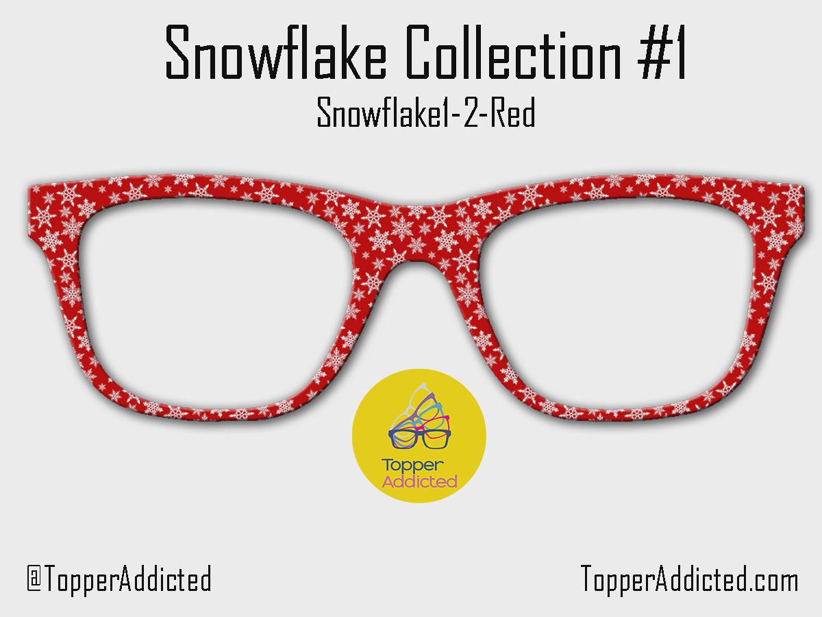 Snowflakes Collection 1 metal magnetic toppers for Pair Eyewear • Christmas winter holiday snowflake toppers • split fade options available